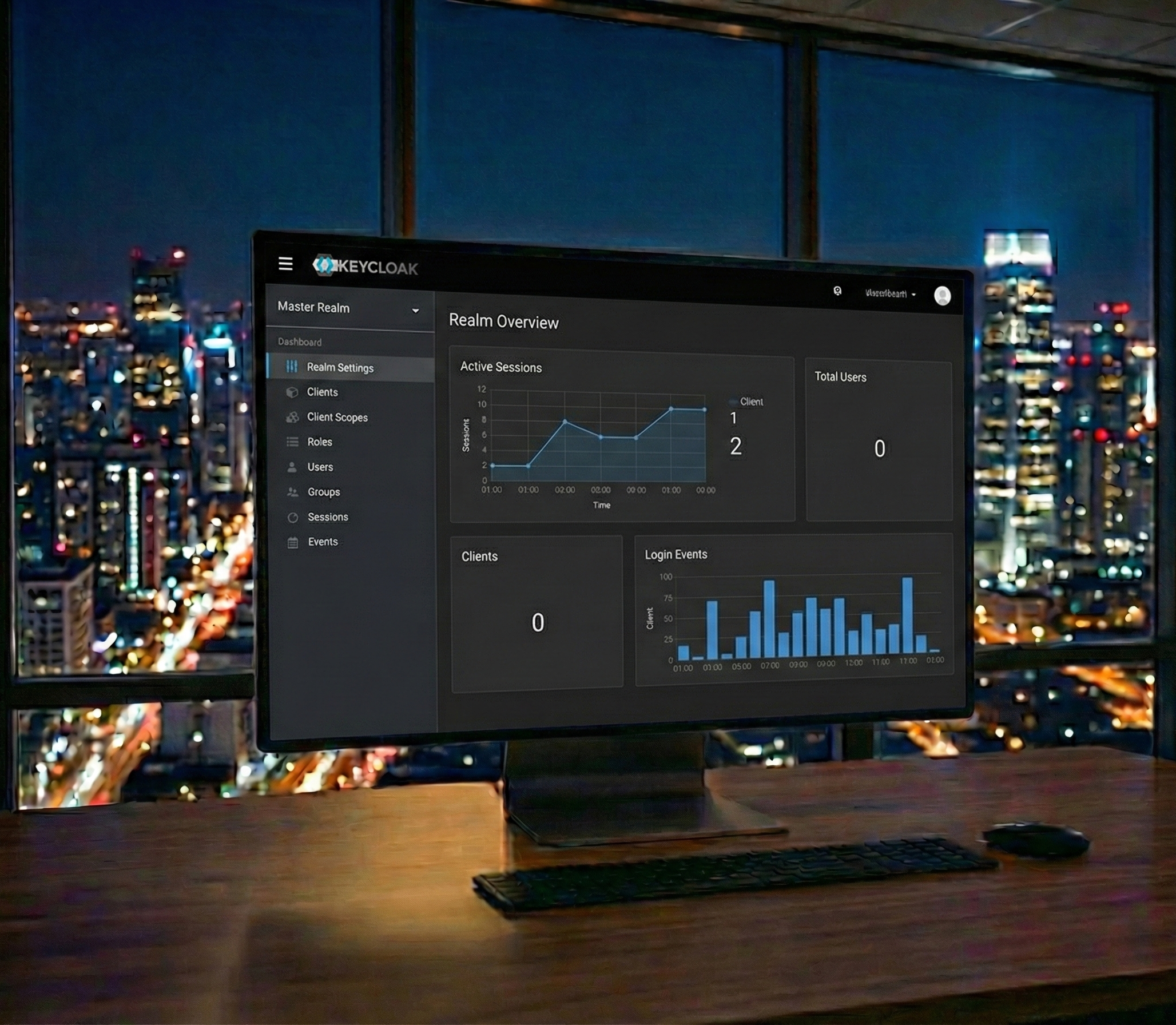 Keycloak Identity Management Dashboard